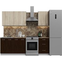 Готовая кухня Кортекс-мебель Корнелия Лира 1.7 (дуб сонома/венге/мадрид)