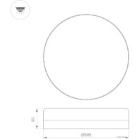 Светильник-тарелка Arlight CL-SMURF-R500-50W 037446