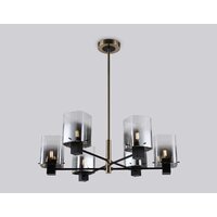 Подвесная люстра Ambrella light LH57041/6 BK/DBS/SM (черный/темная латунь/дымчатый)