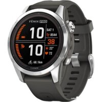 Умные часы Garmin Fenix 7S Pro Solar (серебро/графит)