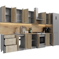 Готовая кухня Кортекс-мебель Корнелия Лира 2.5 (дуб сонома/дуб бунратти)