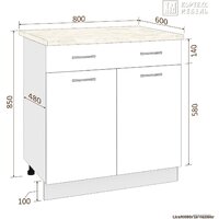 Шкаф напольный Кортекс-мебель Корнелия Лира НШ80р1ш (дуб сонома/королевский опал)