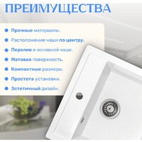 Кухонная мойка Saniteco Terra (белый)
