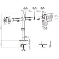 Кронштейн для монитора Gembird MA-D2-01