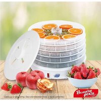 Сушилка для овощей и фруктов Великие Реки ВР-5 (прозрачный/белый)