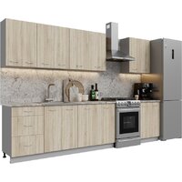 Готовая кухня Кортекс-мебель Корнелия Лира 2.5 (дуб сонома/марсель)