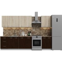 Готовая кухня Кортекс-мебель Корнелия Лира 2.5 (дуб сонома/венге/мадрид)