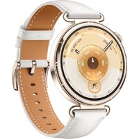 Умные часы Huawei Watch GT 6 41 мм (золотистый, с белым кожаным ремешком, международная версия)
