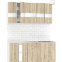 Готовая кухня Кортекс-мебель Корнелия Экстра 1.6 без столешницы (дуб сонома)