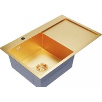 Кухонная мойка Mixline Pro 552918 (золото, с сифоном)