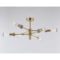 Припотолочная люстра Ambrella light LH55161/6 BS/CL (латунь/прозрачный)