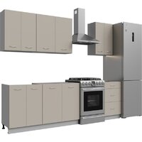 Готовая кухня Кортекс-мебель Корнелия Лира 1.9 без столешницы (капучино)