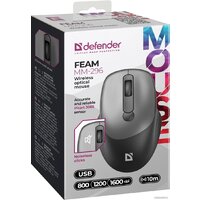 Мышь Defender Feam MM-296 (черный/серый)