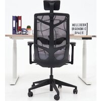 Стол для работы стоя WellDesk WDЕ Evolution 1395x800х18 (черный/белый)