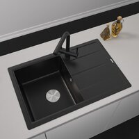 Кухонная мойка ZorG Rock 78 Premium black metallic