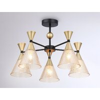 Люстра средней высоты Ambrella light Traditional TR3171/5 BK/GD