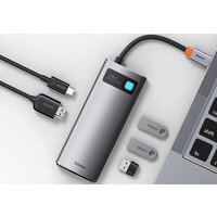 USB-хаб Baseus Metal Gleam Series Multifunctional HUB Type-C Hub Docking Station CAHUB-CX0G