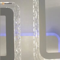 Припотолочная люстра Estares Oval Ice RGB 75W 5S-APP-725x500x93-White/Clear-220-IP20