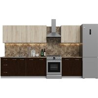 Готовая кухня Кортекс-мебель Корнелия Лира 2.6 (дуб сонома/венге/мадрид)
