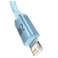 Кабель Baseus Crystal Shine USB Type-A - Lightning (1.2 м, голубой)