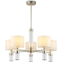 Подвесная люстра Ambrella light LH71301/5 CGD/WH (золото/белый)