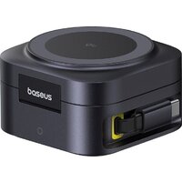 Сетевое зарядное Baseus PicoGo Series 2-in-1 Magnetic Wireless Charger Qi2 67W P10276800123-00 (черный)