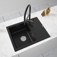 Кухонная мойка ZorG Rock 65 Premium black metallic
