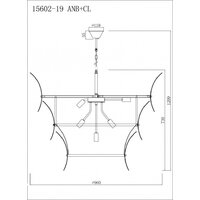 Подвесная люстра iLamp Gramercy 15602-19 ANB+CL