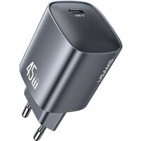 Сетевое зарядное Usams CC323 T66 45W GaN (черный)
