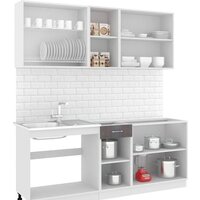 Готовая кухня Кортекс-мебель Корнелия Лира-лайт 2.0м (дуб сонома/мадрид)