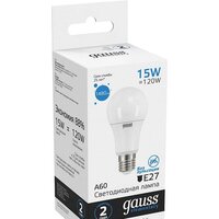 Светодиодная лампочка Gauss LED Elementary A60 15W E27 6500K 23235