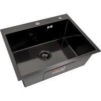 Кухонная мойка ARFEKA Eco AR 600*500 Black PVD Nano Decor Millet Grains