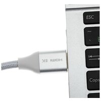 Кабель CACTUS HDMI - HDMI CS-HDMI.2.1-1.8 (1.8 м, серебристый)