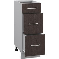 Шкаф напольный Кортекс-мебель Корнелия Лира НШ30р3ш без столешницы (венге)