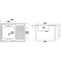 Кухонная мойка Ukinox ECO 800.600 R
