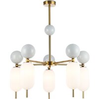 Подвесная люстра Ambrella light LH53104/5 BS/GR/FR (латунь/серый/белый матовый)