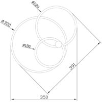 Припотолочная люстра Escada 10213/2LED BL (хром/золото)