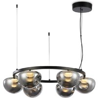 Подвесная люстра Ambrella light LH12003/6 BK/GD/SM (черный/золото/дымчатый)