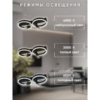 Припотолочная люстра Aitin Pro H9345/4 (черный/золото)