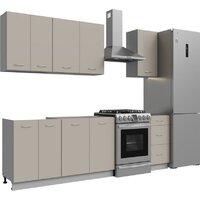 Готовая кухня Кортекс-мебель Корнелия Лира 1.8 без столешницы (капучино)