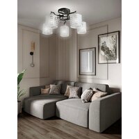 Припотолочная люстра Aitin Pro НПБ 02-5x60-101 8239/5 (черный/хром)