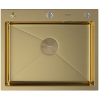 Кухонная мойка ARFEKA Eco AR 600*500 POP-UP GOLD PVD NANO