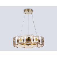 Подвесная люстра Ambrella light LH31021 BS/TI (латунь/янтарь)