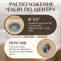 Кухонная мойка Saniteco Nova (песок)