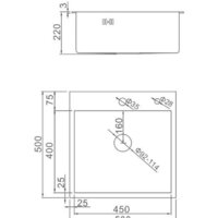 Кухонная мойка Gerhans K35050B (графит)