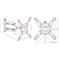 Кронштейн для телевизора Kromax ATLANTIS-40 (серый)