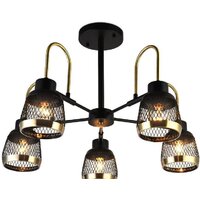 Люстра средней высоты Ambrella light TR8002/5 SB/BK (бронза/черный)