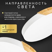 Припотолочная люстра Sundays Home 240924-19 5825 (белый/светлое дерево)