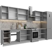Готовая кухня Кортекс-мебель Корнелия Лира 2.6 (дуб сонома/венге/марсель)