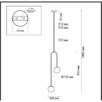 Подвесная люстра Odeon Light Ambi 4340/2